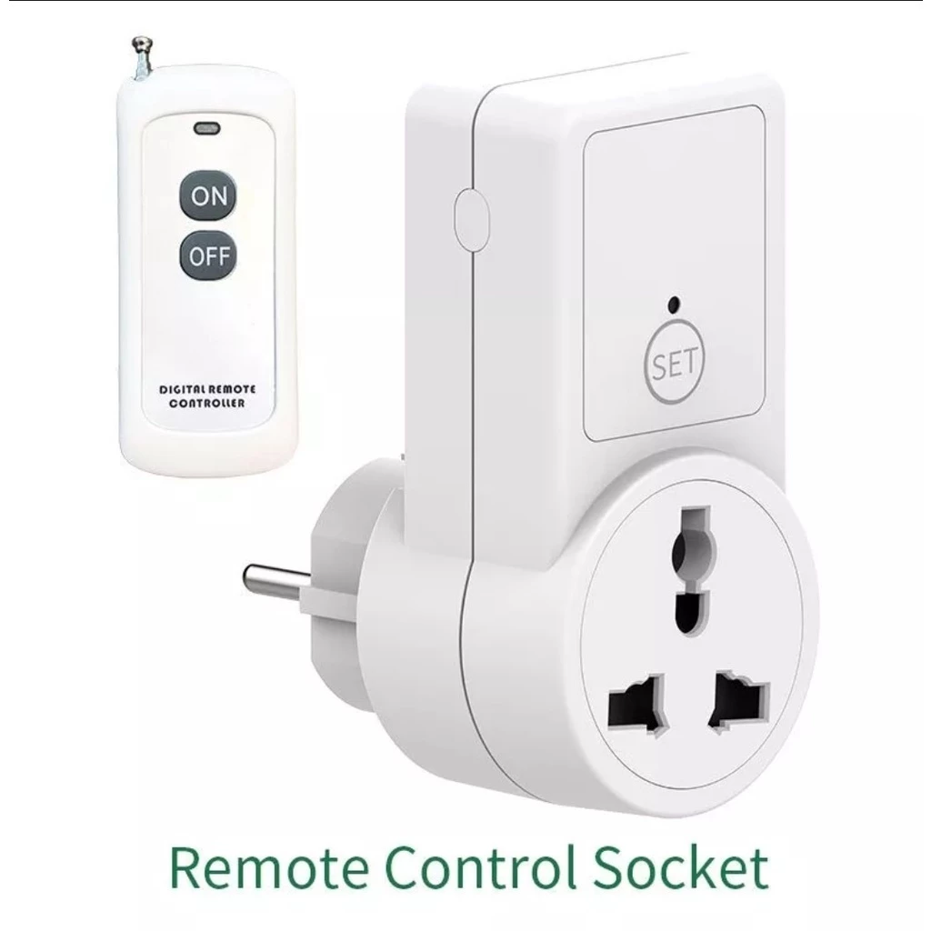 Ổ cắm điều khiển từ xa AL09-RC 10A 2300W 220V bật tắt máy bơm quạt bóng đèn xuyên tường có học lệnh