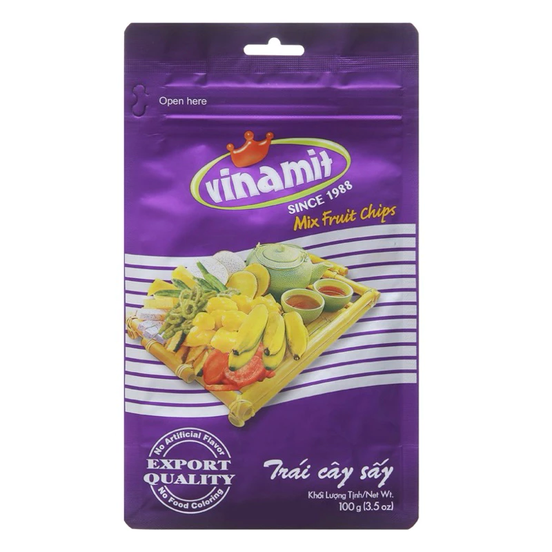 TRÁI CÂY SẤY VINAMIT TÚI 100G