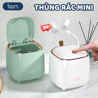 Thùng rác mini TOAM để bàn kiểu dáng hiện đại sang trọng chất liệu ABS cao cấp đựng đồ tiện lợi