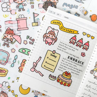 [ LẺ 1 TẤM NGẪU NHIÊN] Stickers trang trí bàn phím, sổ tay, ly, hộp bút