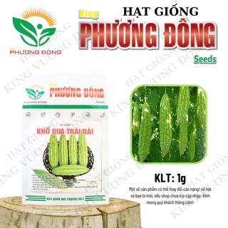 HẠT GIỐNG KHỔ QUA TRÁI DÀI 1gr - MUA 3 TẶNG 1 CÙNG LOẠI - HẠT GIỐNG KING PHƯƠNG ĐÔNG