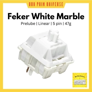 Switch Feker White Marble 5 PIN Linear 47g âm thocky công tắc bàn phím Feker White Marble