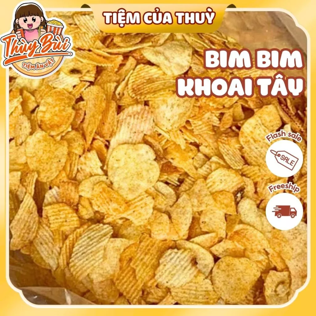 500G Bim Bim Khoai Tây Swing, Ostar Vỡ Cánh Ngon Giòn Đậm Đà, đồ ăn vặt, Tiệm Ăn Vặt Thuỳ Bùi