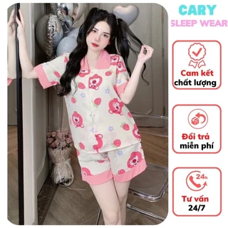 Bộ đồ ngủ pijama nữ ngắn dễ thương, đồ bộ nữ mặc nhà cộc tay quần đùi CARY