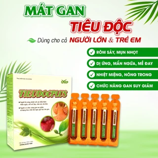 Siro tiêu độc plus hộp 20 ống giúp thanh nhiệt mát gan, giảm mẩn ngứa, mề đay, rôm sảy