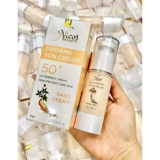 Kem Chống Nắng Rễ Sâm Nicos 30g- Kem Chống nắng Nicos Beauty