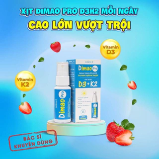 Dimao Pro Oral Spray - Bổ sung D3K2 dạng xịt nhập châu Âu, dùng được cho trẻ sơ sinh