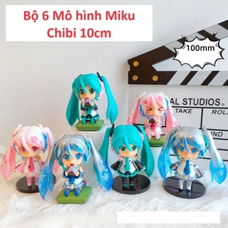 [ hỏa tốc hcm ][ Vũ Trí Ba ] bộ 6 Mô Hình Nhân Vật Hatsune Miku Đáng Yêu chibi 10cm anime waifu