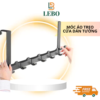 Móc Treo Quần Áo Sau Cửa LEBO Móc Treo Đồ Đa Năng, Chất Liệu Nhôm Cao Cấp Không Gỉ Dán Tường Không Cần Khoan