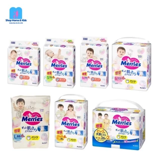 Tã Bỉm Quần/Dán Merries Chính Hãng Nội Địa Nhật Cộng Miếng Đủ Size - Mama & Kids