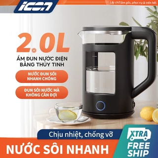 ICON Ấm đun siêu tốc, Bình đun nước dung tích 2.5L /2.0L  ấm siêu tốc rẻ bộ ấm  bình siêu tốc Ấm Siêu Tốc Thủy Tinh