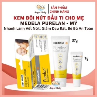 [Hàng Mỹ] Kem nứt đầu ti cho mẹ Medela Purelan, nứt cổ gà, nhanh lành vết nứt, làm mềm da khô, an toàn khi cho bé bú