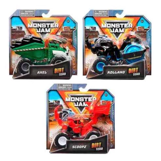 Set đồ chơi xe tải quái vật Monster Jam Dirt Squad.