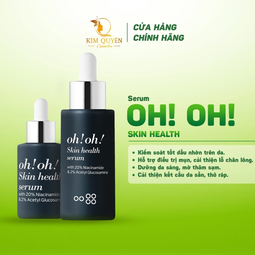 Serum Oh! Oh! Niacinamide 20% dưỡng sáng da, giảm thâm nám, thu nhỏ lỗ chân lông Skin Health