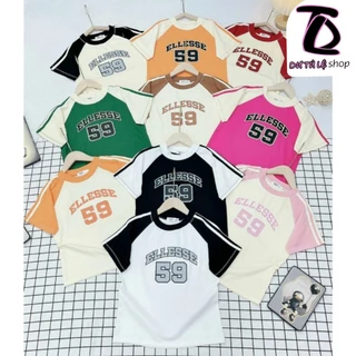 Áo Baby Tee phối tay in số 59 Chất Borip Quảng Châu 4 Chiều - Dư Tú Lệ Shop