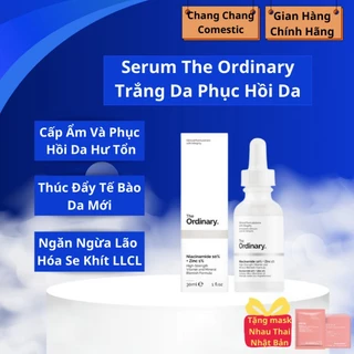 Tinh chất Serum The Ordinary Niacinamide 10%  Zinc 1% 30ml Beauty Serum ngừa mụn, sáng da, se khít, Giảm mụn nám