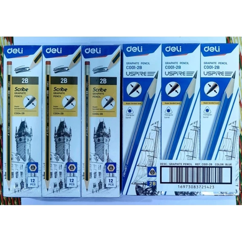 Hộp 12 cây bút chì Deli cao cấp