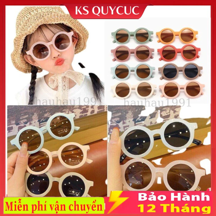 Kính Mát Tròng Tròn Chống Tia UV Có Thể Gập Lại Thời Thượng Cho Bé