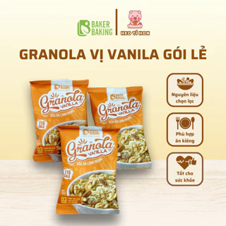[SIÊU NGON] Gói lẻ granola siêu hạt vị vanila, ngũ cốc không đường healthy phù hợp cho người giảm cân, ăn kiêng
