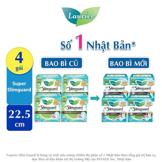 Combo 4 gói BVS Laurier siêu mỏng bảo vệ 1mm 8m- 10 miếng