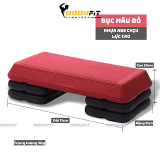 Bục Aerobic Step Kích Thước Dài 72cm, Bục Dậm Nhảy Aerobic, Gym, Yoga Chống Trượt, Có Thể Tăng Giảm Chiều Cao Bục