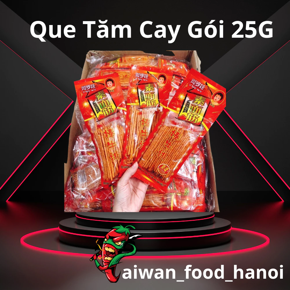 Que Cay Ăn Vặt Tuổi Thơ - Que Tăm Cay Trung Quốc - Tăm Cay Nội Địa Trung - Gói To 25g - taiwan_food_hanoi