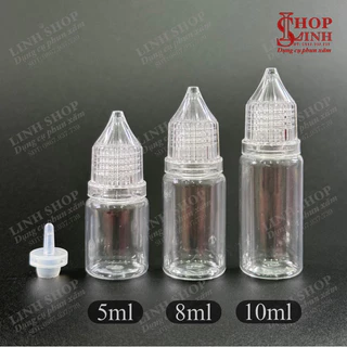 Chai Chiết Nhựa 5ml Nắp Trong Thân Trong Suốt, bình chiết nhỏ giọt Linh Shop...