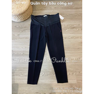 [40-100kg] Quần Baggy Bầu Công Sở Ống Rộng Thoải Mái Tới Sinh - Quần Tây bầu dambaukio [ẢNH THẬT 100%]