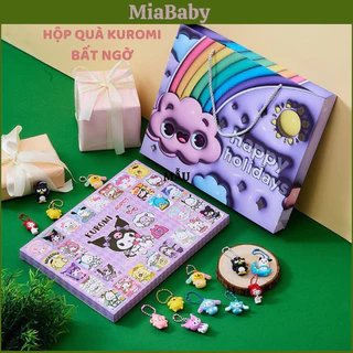 Hidden box hộp quà bất ngờ 40 món Kuromi và Gấu Losto bí mật tặng kèm móc khoá, Blind Box móc khóa đếm ngược quà cho bé