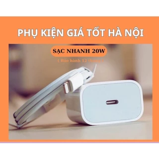 BỘ SẠC NHANH 20W ( CỦ SẠC + CÁP SẠC ) TỐC ĐỘ SẠC NHANH KO NÓNG MÁY KO ĐƠ MÀN HÌNH BH 12 THÁNG daysac sacnhanh combosac