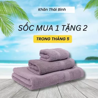 Bộ Khăn Gồm 1 Khăn Mặt, 1 Khăn Gội Và 1 Khăn Tắm 60x120cm - Khăn Thấm Hút Mềm Mại Cho Cả Gia Đình