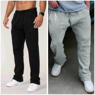 [Best Saller] Quần Dài Tập Gym Thể Thao Nam Ống Suông, Form Rộng Nỉ Da Cá Dày Dặn Basic Không Logo - Ken Store