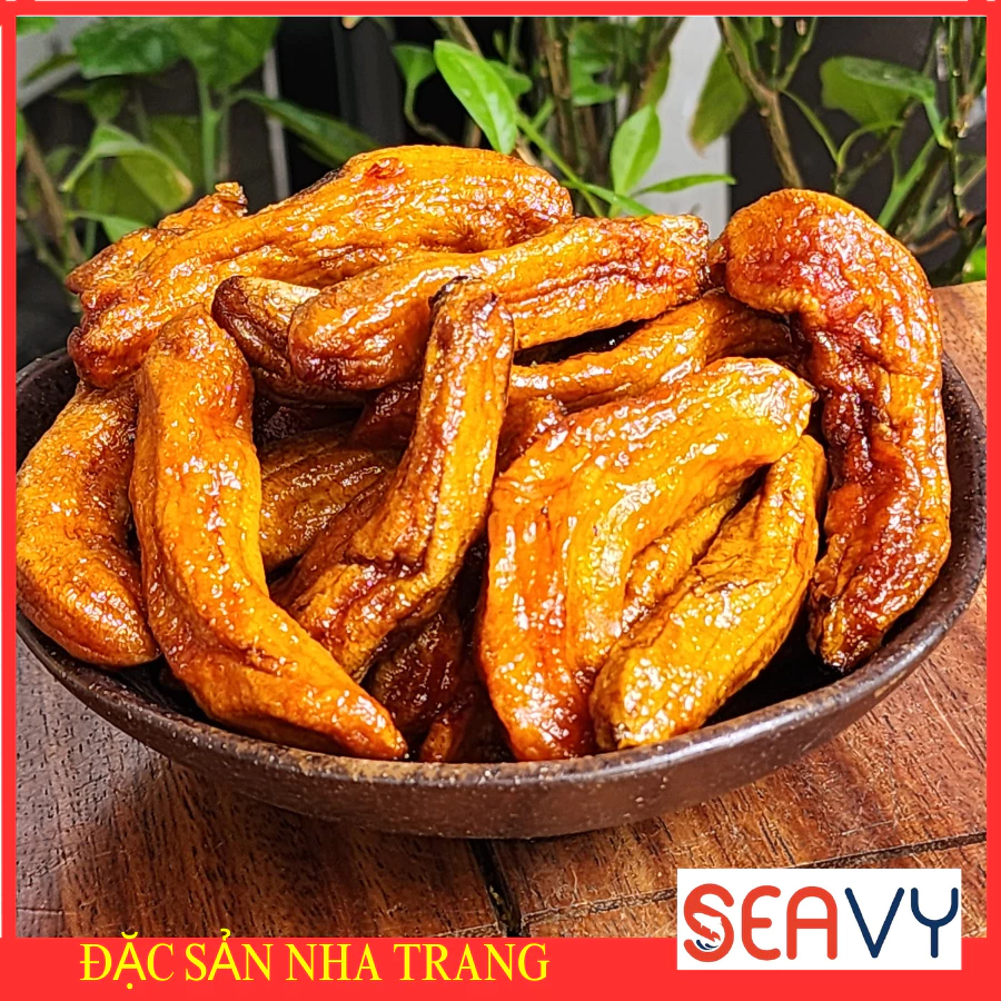 Chuối sấy dẻo 250 gram nguyên trái mềm vị ngọt thanh nhẹ món tráng miệng thơm ngon