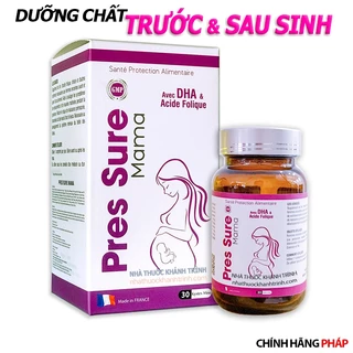 (nhập khẩu Pháp, lọ 30 viên) PRES SURE MAMA - bổ sung dưỡng chất cho mẹ bầu và sau sinh