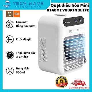 Quạt Điều Hoà Mini Xiaomi Youpin 3Life L7 - 2 tốc độ - Dung tích 500ml - Thời lượng pin dài