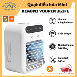 Quạt Điều Hoà Mini Xiaomi Youpin 3Life L7 - 2 tốc độ - Dung tích 500ml - Thời lượng pin dài