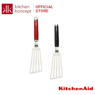 KitchenAid - Xẻng Chiên Có Rãnh Lưỡi Cong - Đen/Đỏ