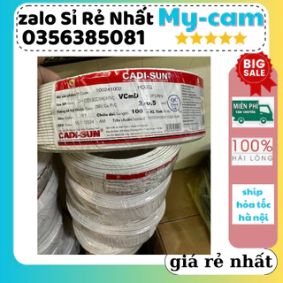 Cuộn 100M loại 2*0.5 dây điện Cadisun cao cấp (dây 2 lõi) Dây Điện CADISUN 1 Lớp Bọc 2x0.5