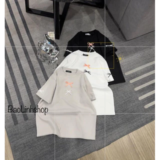 Áo baby tee nơ ngực chất cotton