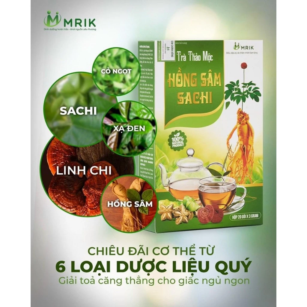 [HÀNG CHÍNH HÃNG] Trà thảo mộc Hồng sâm Sachi