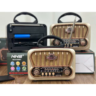 Đài radio NNS 8109 BT kết nối bluetooth, FM, AM,SW, có cổng usb, cổng thẻ nhớ. Pin 5-6 tiếng, bảo hành 6 tháng