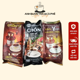 3 BỊCH CÀ PHÊ  chồn (3 BỊCH =1,5KG) -  3 LOẠI KHÁC NHAU VỀ TRỘN (CHỒN 79+THƯỢNG HẠNG+BAN MÊ)