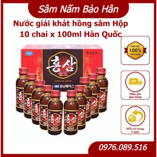 nước giải khát hồng sâm Hàn Quốc (thùng//10chaix100ml) [ Hàng Mới Về ]