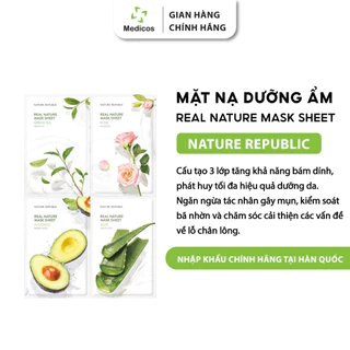Mặt Nạ Giấy Hàn Quốc Nature Republic Real Nature Mask Sheet 23g