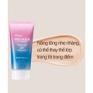 Kem chống nắng Skin Aqua Tone Lavender up UV SPF 50+ nội địa Nhật Bản kiềm dầu tốt