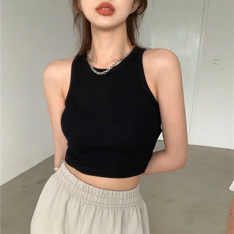 Áo ba lỗ nữ, áo croptop sát nách nữ kiểu ôm body tank top vải cotton co giãn tốt, mặc đi chơi, đi biển