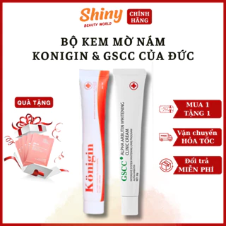 Bộ kem mờ nám KONIGIN & GSCC của Đức - Kem bôi nám, tàn nhang KONIGIN và kem dưỡng ẩm GSCC tái tạo da, làm đều màu da