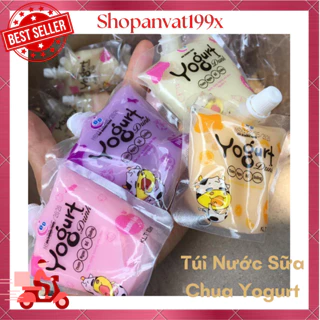 Combo 5 Túi Nước Sữa Chua Trái Cây Yogurt 4 Vị, Sữa Chua Uống Giải Nhiệt, đồ ăn vặt Shopanvat199x