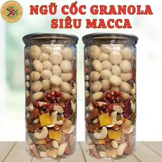 Ngũ Cốc Granola Siêu Macca, Không Yến Mạch, Macca bọc túi riêng, thơm ngon ( SP như hình)