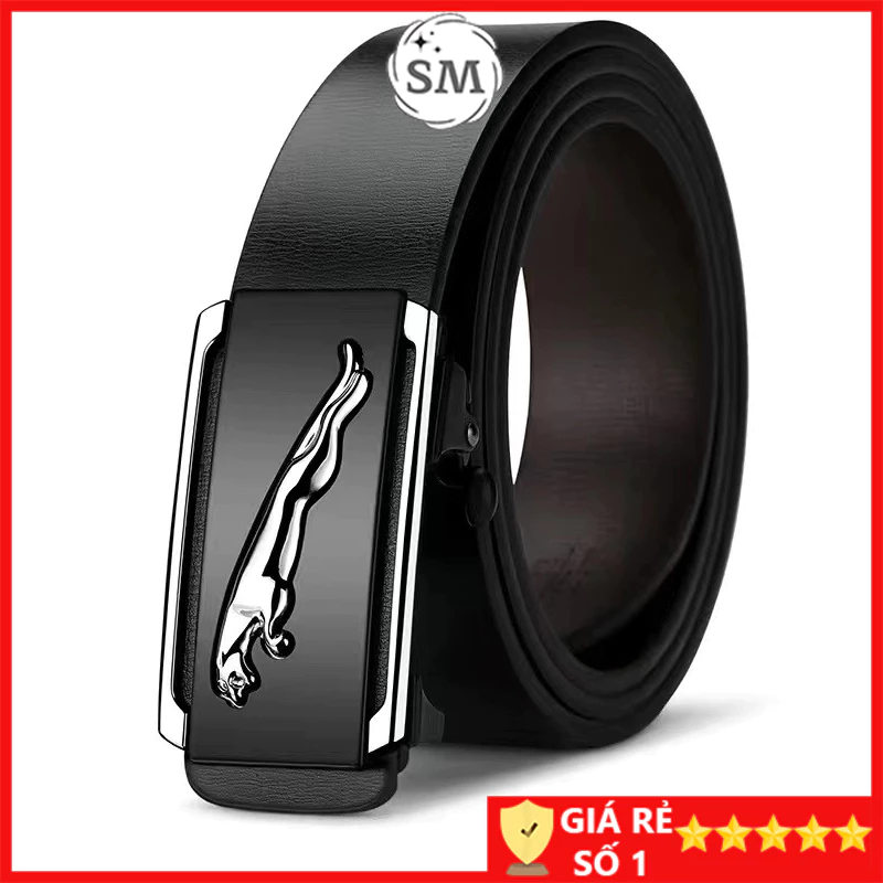 Dây lưng nam da cao cấp Thắt lưng nam họa tiết báo khóa tự động BB01